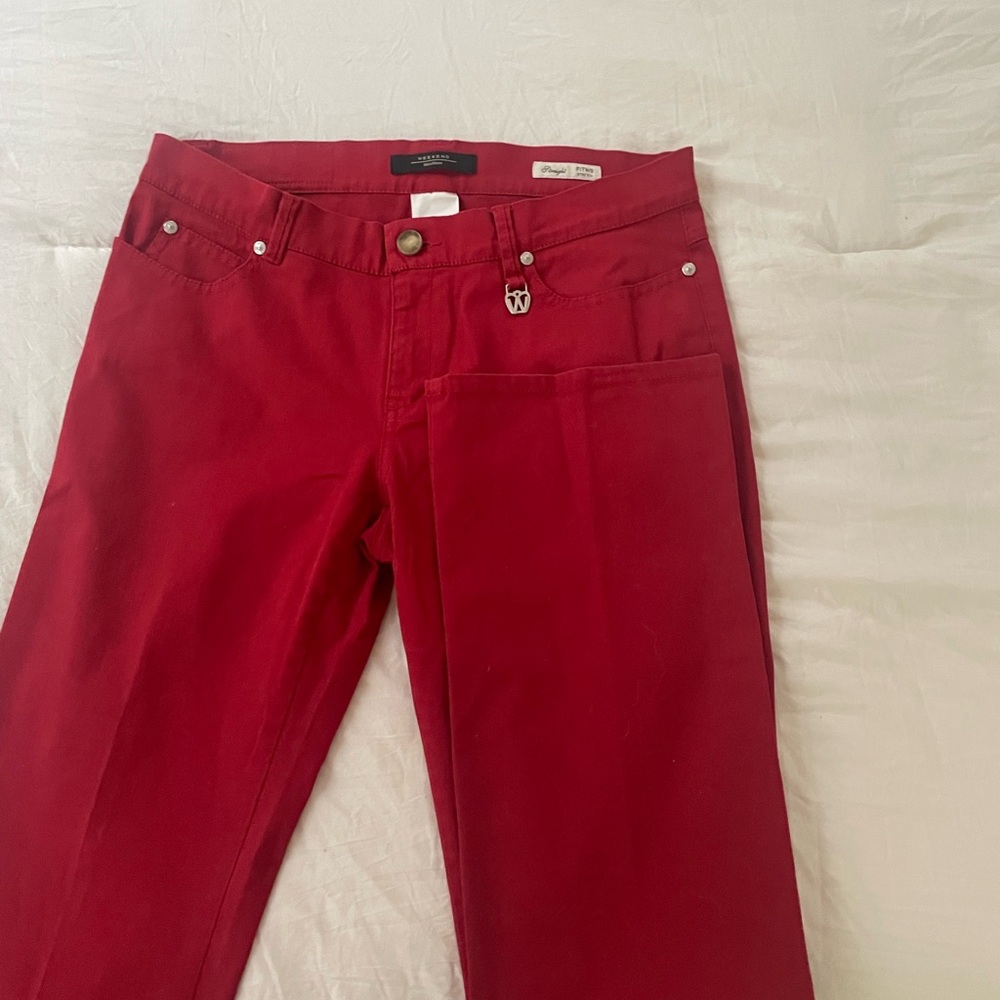 MaxMara Weekend Vibrant Red Pants - Picture 2 of 5
